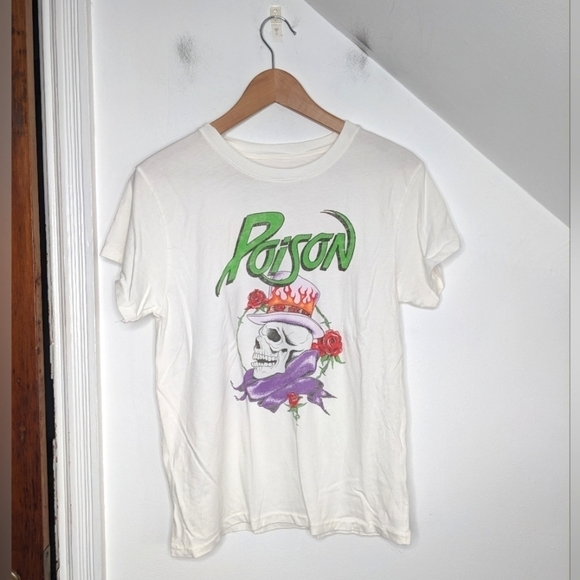 DAYDREAMER Poison Skull Playing Cards Graphic Band Tee NEW Size S - Picture 1 of 8